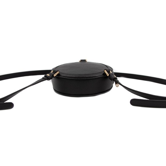 Gucci 8384 - Ophidia Mini GG Round Leather Black Backpack Bag